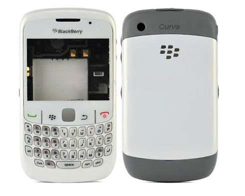 Blackberry 8520 Complete Housing WHITE  Including RUBBER HOUSING